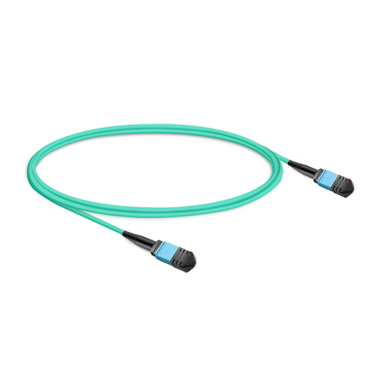 NVIDIA MFP7E10-N003 Compatible 3m (10ft) 8 Fibers Low Insertion Loss Female to Female MPO Trunk Cable Polarity B APC to APC LSZH Multimode OM3 50/125