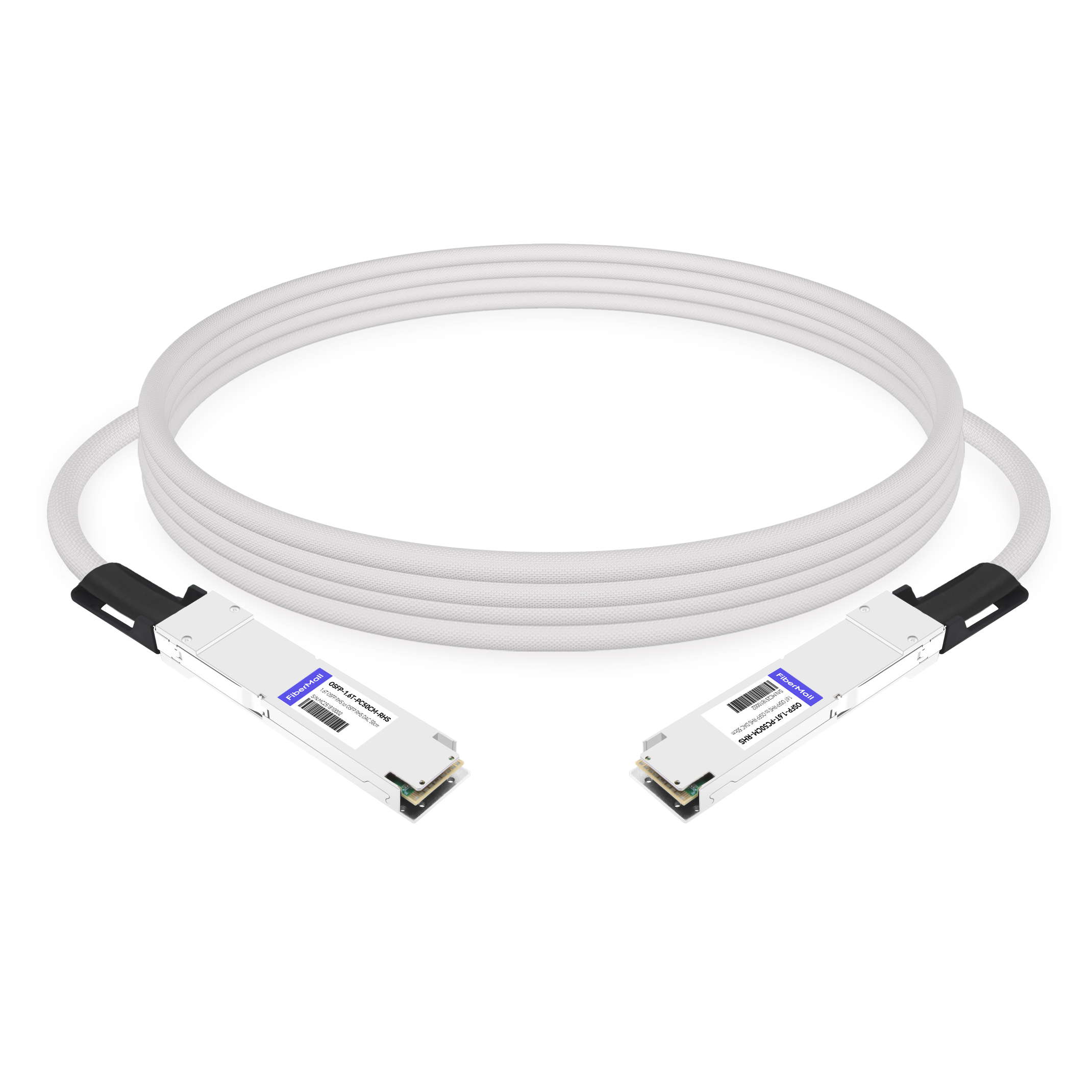 0.5m (1.6ft) NVIDIA Compatible 1.6T OSFP-RHS to OSFP-RHS Passive Direct Attached Cable 0.5m (1.6ft) NVIDIA Compatible 1.6T OSFP-RHS to OSFP-RHS Passive Direct Attached Cable