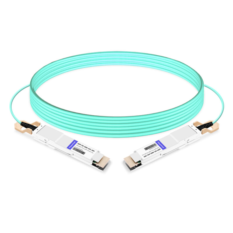 NVIDIA(Mellanox) C-DQ8FNM020-H0-M Compatible 20m (66ft) 400G QSFP-DD to QSFP-DD Active Optical Cable