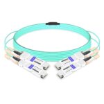 NVIDIA MFS1S90-H003E Compatible 3m (10ft) 2x200G QSFP56 to 2x200G QSFP56 PAM4 Breakout Active Optical Cable