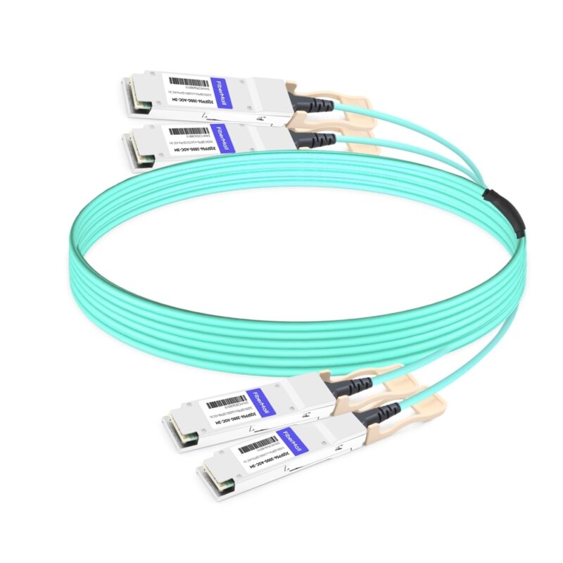 NVIDIA MFS1S90-H003E Compatible 3m (10ft) 2x200G QSFP56 to 2x200G QSFP56 PAM4 Breakout Active Optical Cable