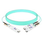 NVIDIA MFA7U10-H003 Compatible 3m (10ft) 400G OSFP to 2x200G QSFP56 twin port HDR Breakout Active Optical Cable