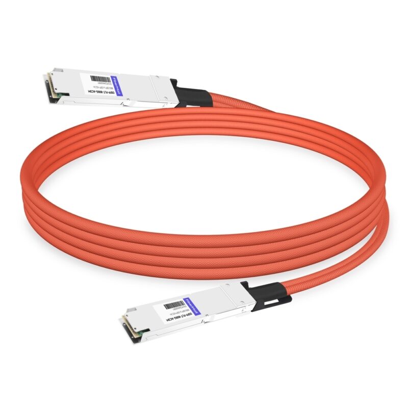 NVIDIA MCA4J80-N003-FLT Compatible 3m (10ft) 800G Twin-port 2x400G OSFP to 2x400G OSFP InfiniBand NDR Active Copper Cable, Flat top on one end and Flat top on the other