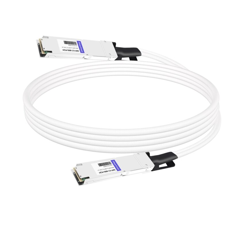 NVIDIA MCP4Y10-N002-FLT Compatible 2m (7ft) 800G Twin-port 2x400G OSFP to 2x400G OSFP InfiniBand NDR Passive DAC, Flat top on one end and Flat top on the other