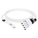 NVIDIA MCP7Y40-N001 Compatible 1m (3ft) 800G InfiniBand NDR Twin-port OSFP to 4x200G QSFP112 Breakout DAC