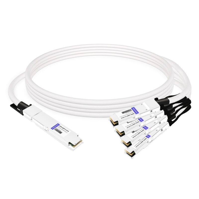 NVIDIA MCP7Y40-N001 Compatible 1m (3ft) 800G InfiniBand NDR Twin-port OSFP to 4x200G QSFP112 Breakout DAC