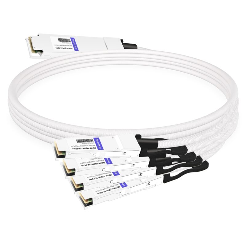 NVIDIA MCP7Y40-N001 Compatible 1m (3ft) 800G InfiniBand NDR Twin-port OSFP to 4x200G QSFP112 Breakout DAC