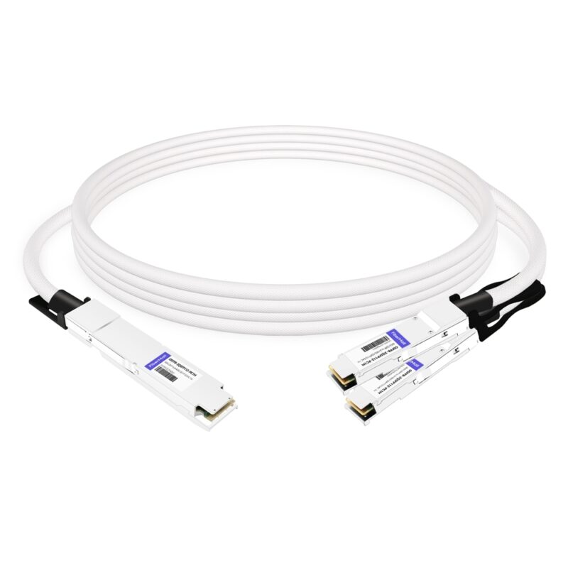 NVIDIA MCP7Y10-N001 Compatible 1m (3ft) 800G InfiniBand NDR Twin-port OSFP to 2x400G QSFP112 Breakout DAC