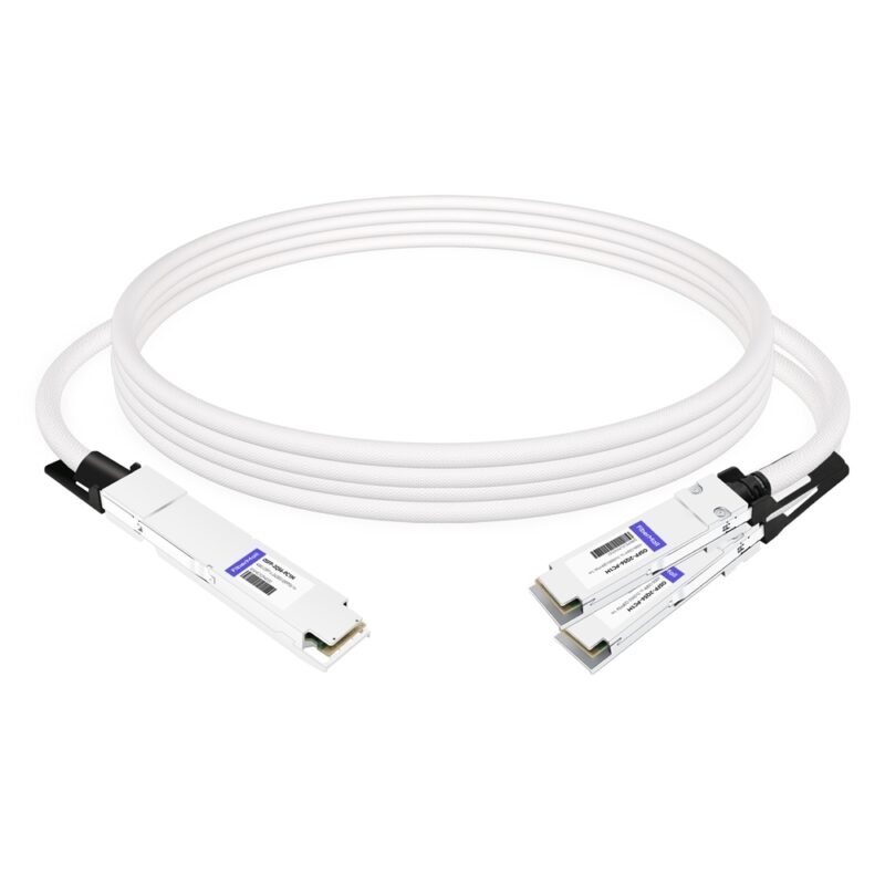 NVIDIA MCP7Y60-H001 Compatible 1m (3ft) 400G OSFP to 2x200G QSFP56 Passive Direct Attach Cable
