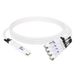 NVIDIA MCP7Y70-H001 Compatible 1m (3ft) 400G Twin-port 2x200G OSFP to 4x100G QSFP56 Passive Breakout Direct Attach Copper Cable