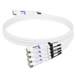 NVIDIA MCP7Y70-H001 Compatible 1m (3ft) 400G Twin-port 2x200G OSFP to 4x100G QSFP56 Passive Breakout Direct Attach Copper Cable