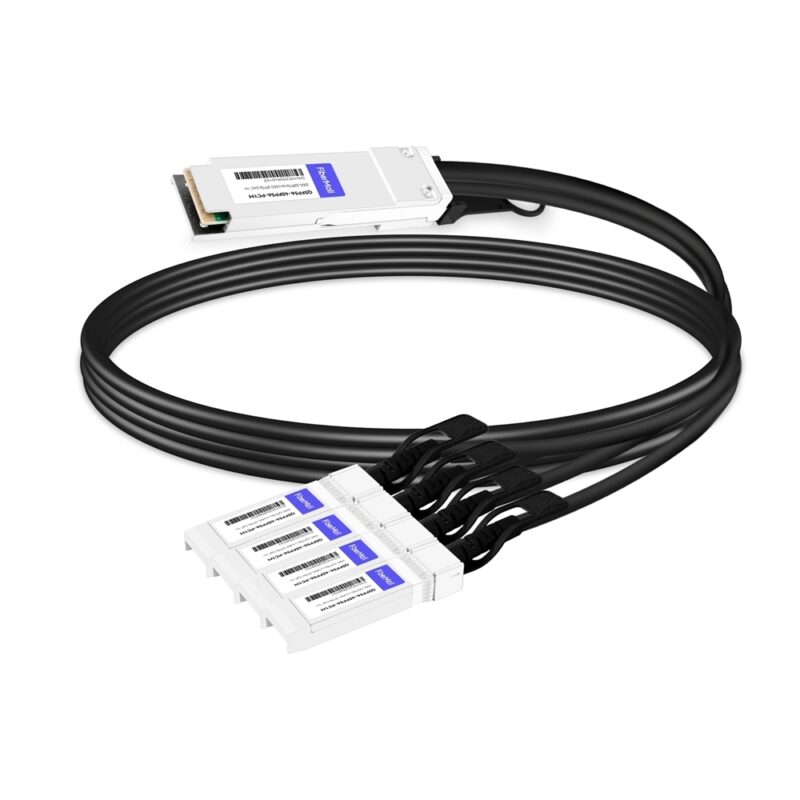 NVIDIA MCP7H70-V001R30 Compatible 1m (3ft) 200G QSFP56 to Four 50G SFP56 PAM4 Passive Copper Direct Attach Breakout Cable